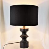 Vintage black ceramic lamp 1950