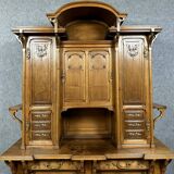creation of the Nancy school: walnut sideboard from the Art Nouveau period