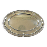 Grand plat ovale en métal argenté Wiskemann (Belgique - Bruxelle)