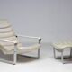 Ilmari Lappalainen "Pulkka" Lounge Chair and Ottoman, Finland, 1966