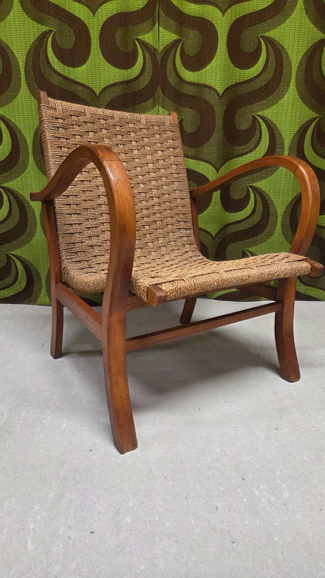 Fauteuil Cordage Erich Dieckmann Design Vintage