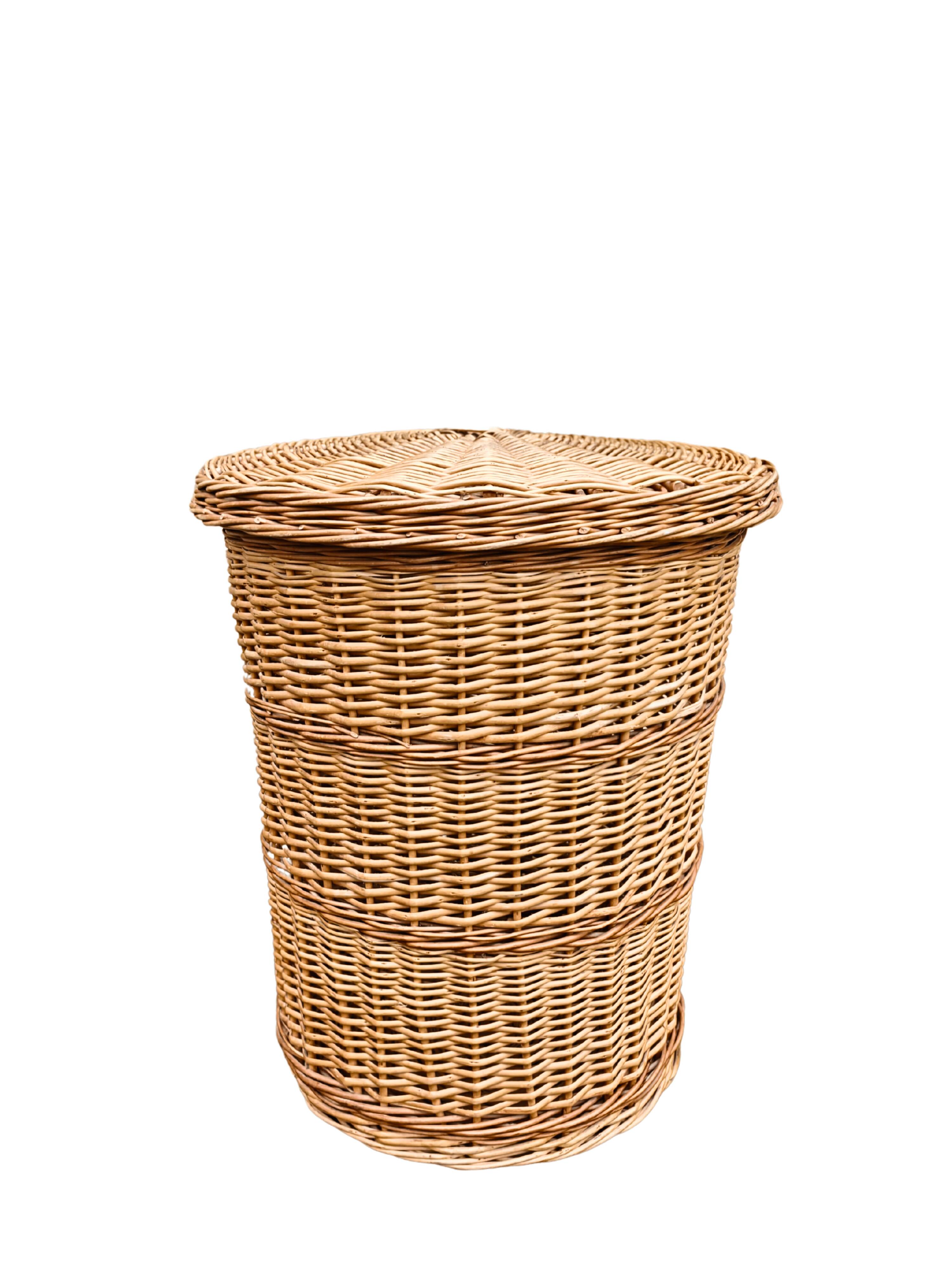 Large Wicker Basket with Lid