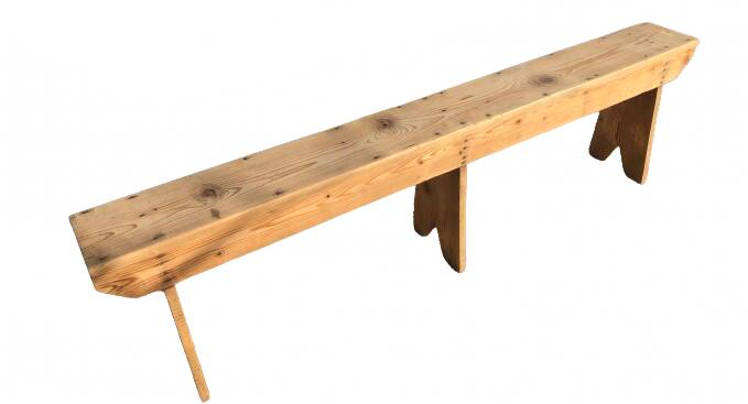 Rustic wooden bench