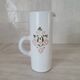 Large white jug with a pink pattern