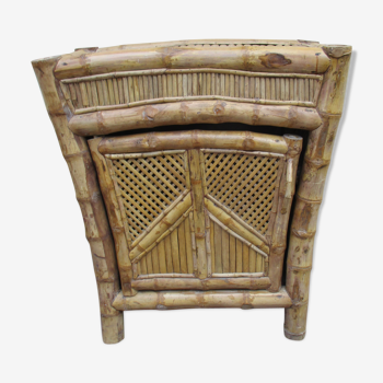 Bamboo and rattan chest of drawers