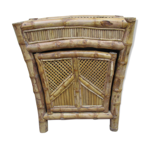 Meuble chiffonnier en - rotin bambou