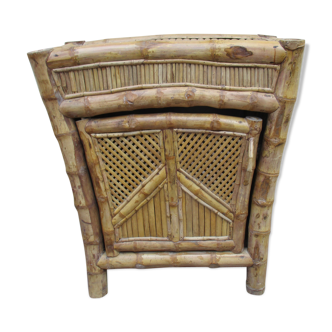 Bamboo and rattan chest of drawers