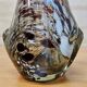 Vintage Murano glass vase, amber/white speckled finger vase
