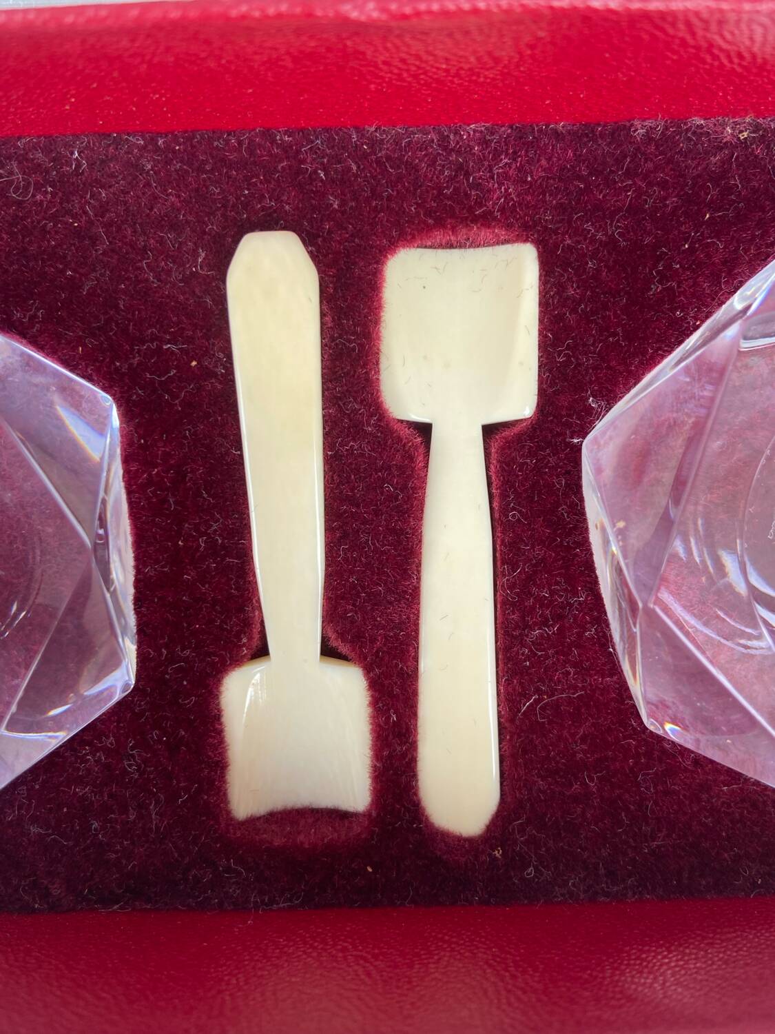 Paire de salerons en cristal Baccarat