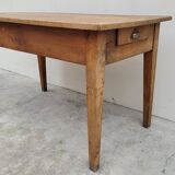 Farmhouse table in fruit tree 2 drawers period 1900 -1m27