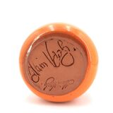 Vintage orange ceramic pot