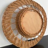 Rattan mirror