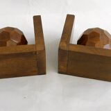 Pair of mirror ball bookends