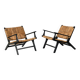 Pair of armchairs by Olivier de Schrijver in wild straw