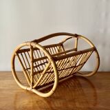 Vintage bamboo magazine rack