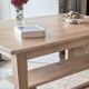 Farm table and bench ("A frame") in solid French oak.