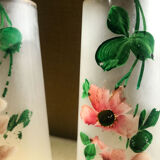 Pair of art deco vases in glass