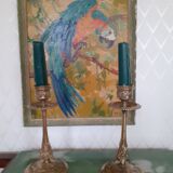 Paire de bougeoirs anciens