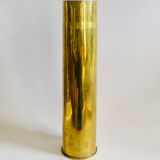 Old brass shell vase numbered H35cm