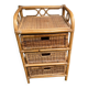 Commode trois tiroirs - Bambou Rotin - vintage