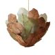 Murano Multicolored Green, Brown and Gold Glass Ceiling Lamp, Italy.