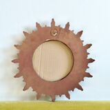 Antique golden witch's eye sun mirror