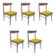 Set of Five Mid Century Dining Chairs, Denmark, 1970s