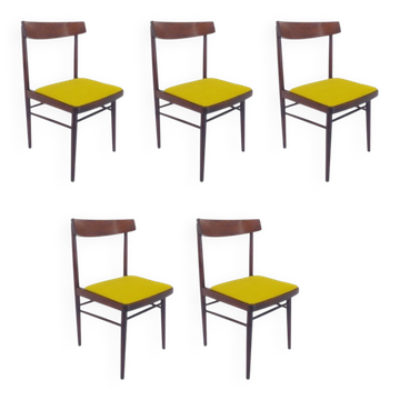 Set of Five Mid Century Dining Chairs, Denmark, 1970s