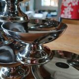 13 stainless steel ice cream cups + serving trolley