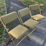 Trio of Lafuma Chantazur folding chairs