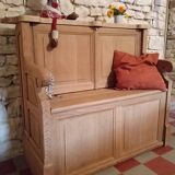 Solid oak bench