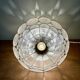 Vintage mother-of-pearl and brass lampshade pendant light