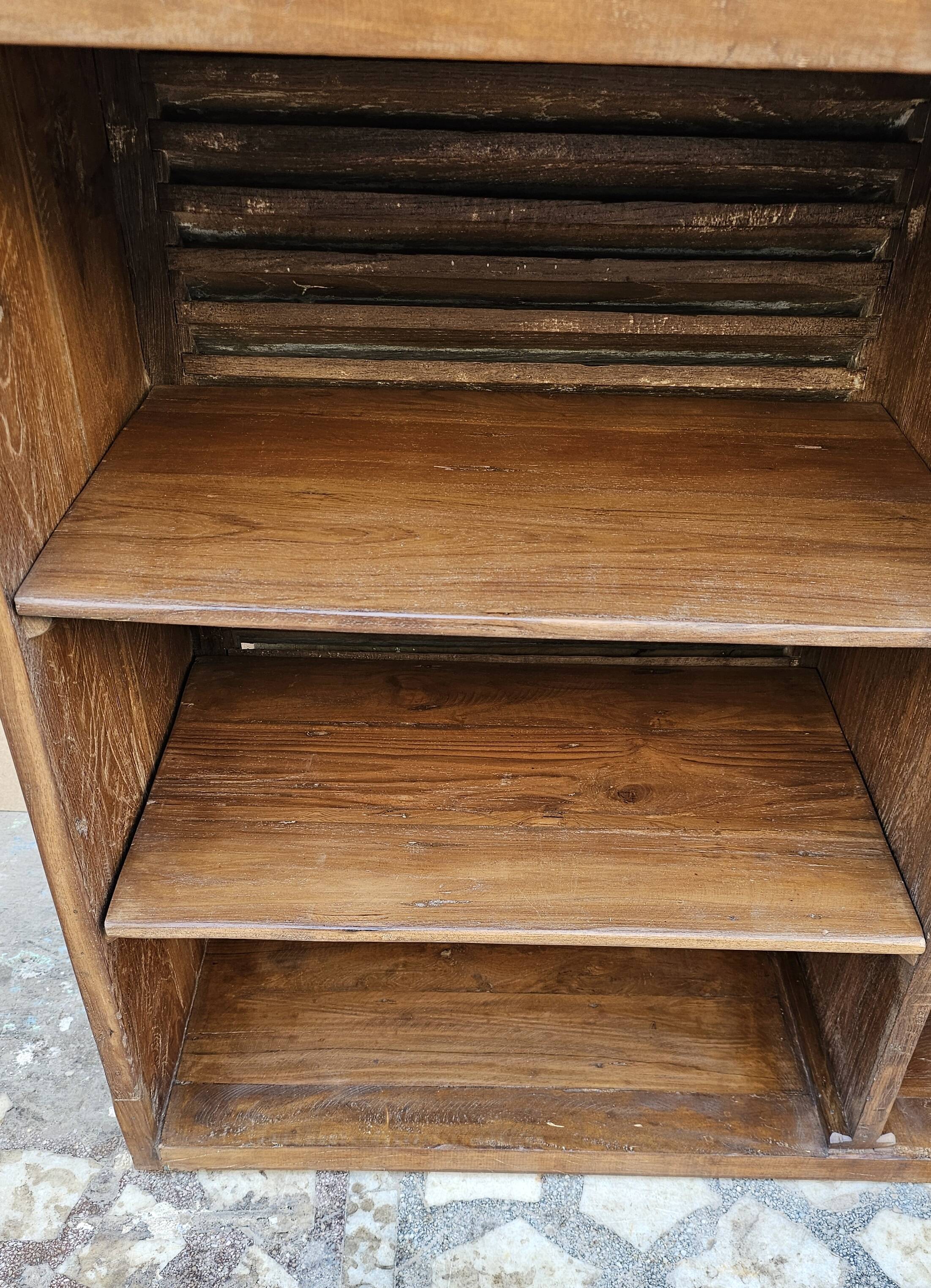 Old shop counter in Burmese teak.
