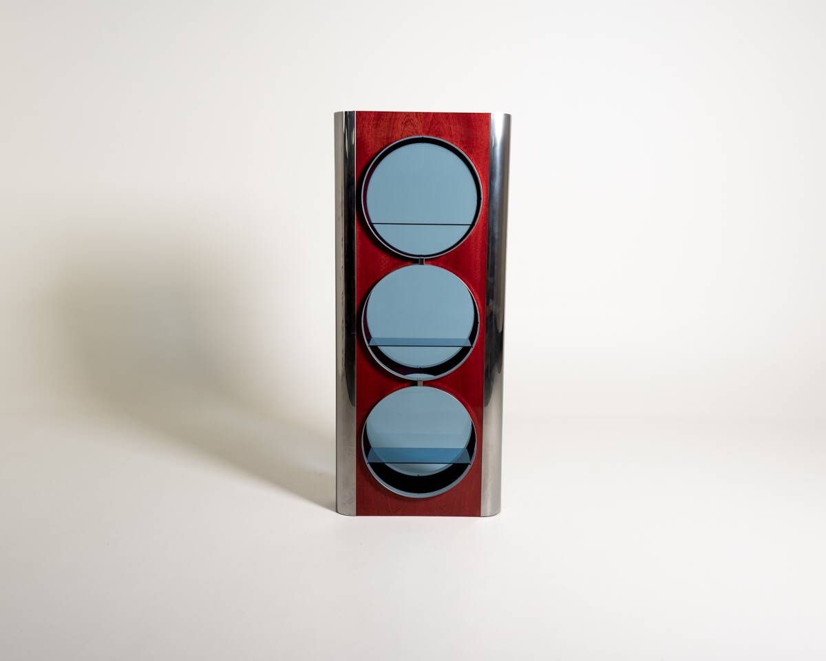 Italian display cabinet attributed to Willy Rizzo, 1970s