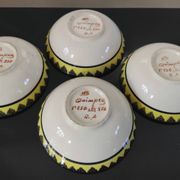 Ensemble de 4 coupelles vintage HB Quimper
