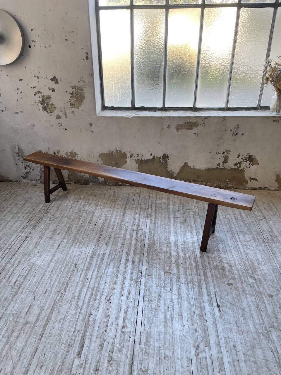 Banc en noyer massif 230 cm
