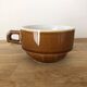 Bistro chocolate cup in brown earthenware