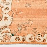 Rare Tapis Anatolien Vintage en Laine Fait Main Tons Brique & Ivoire