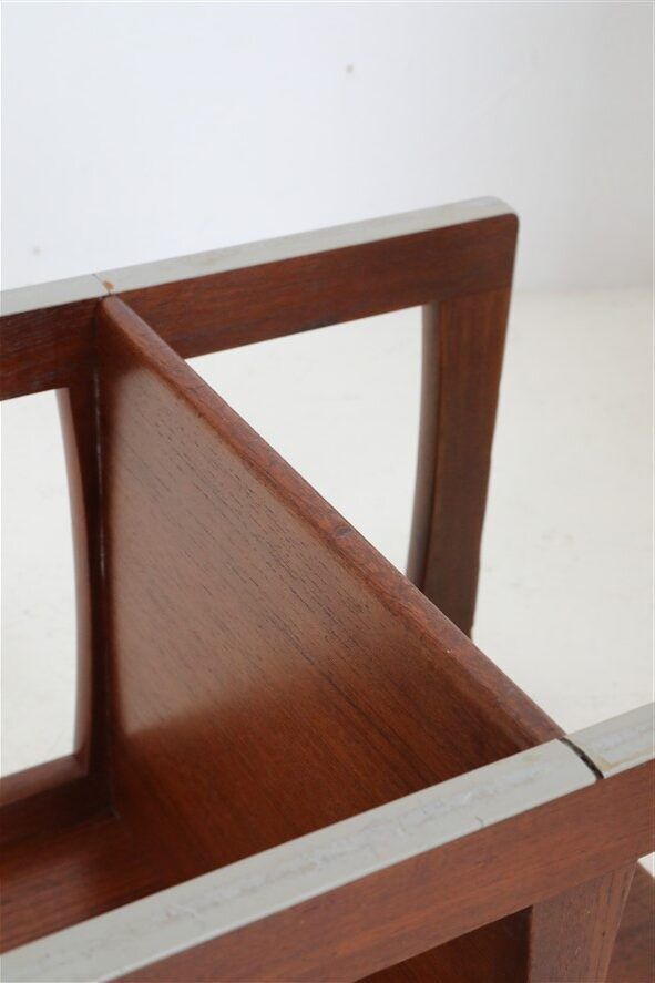 Set of 3 teak convertible children's chairs / stools / side tables, 1960s