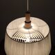 Raffia Bast and Walnut Pendant Lamp by Temde