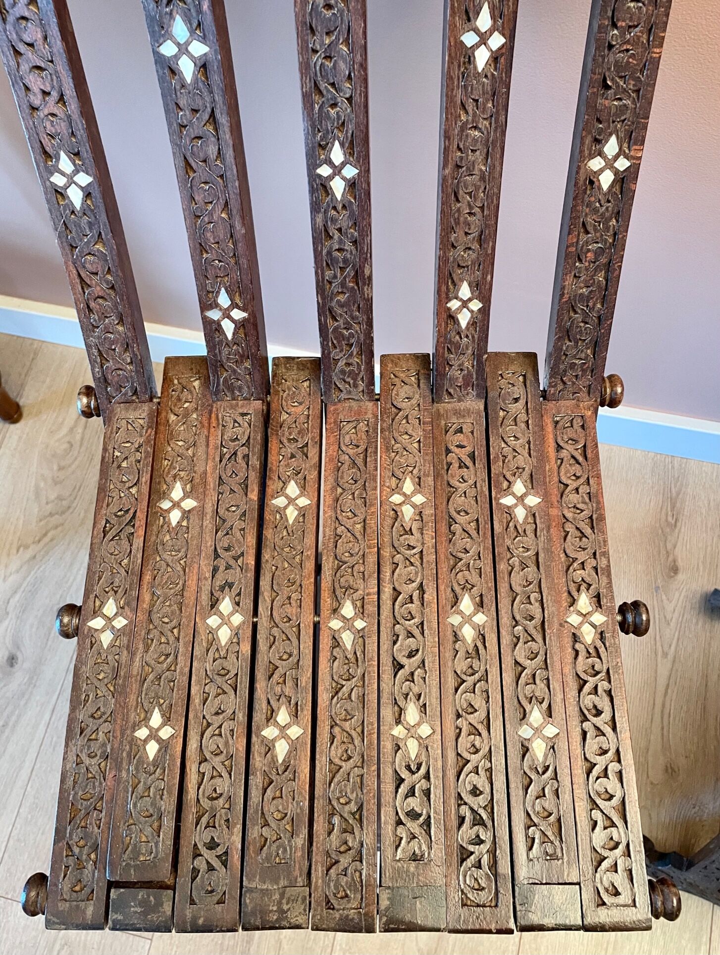 Pair of Syrian chairs inlay of mother-of-pearl