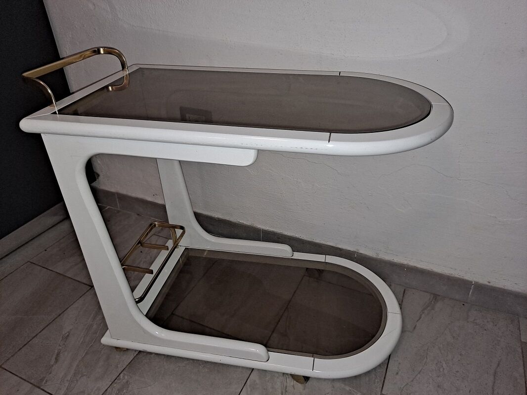 Italian Lacquered Bar/Serving Trolley 1970/80s