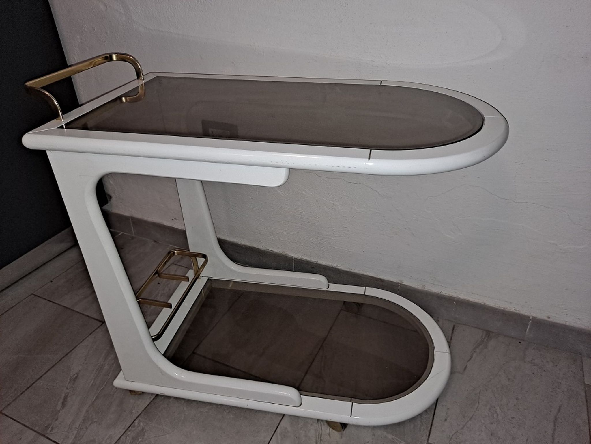 Italian Lacquered Bar/Serving Trolley 1970/80s