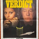 Original cinema poster "Verdict" Sophia Loren, Jean Gabin 60x80cm 1974