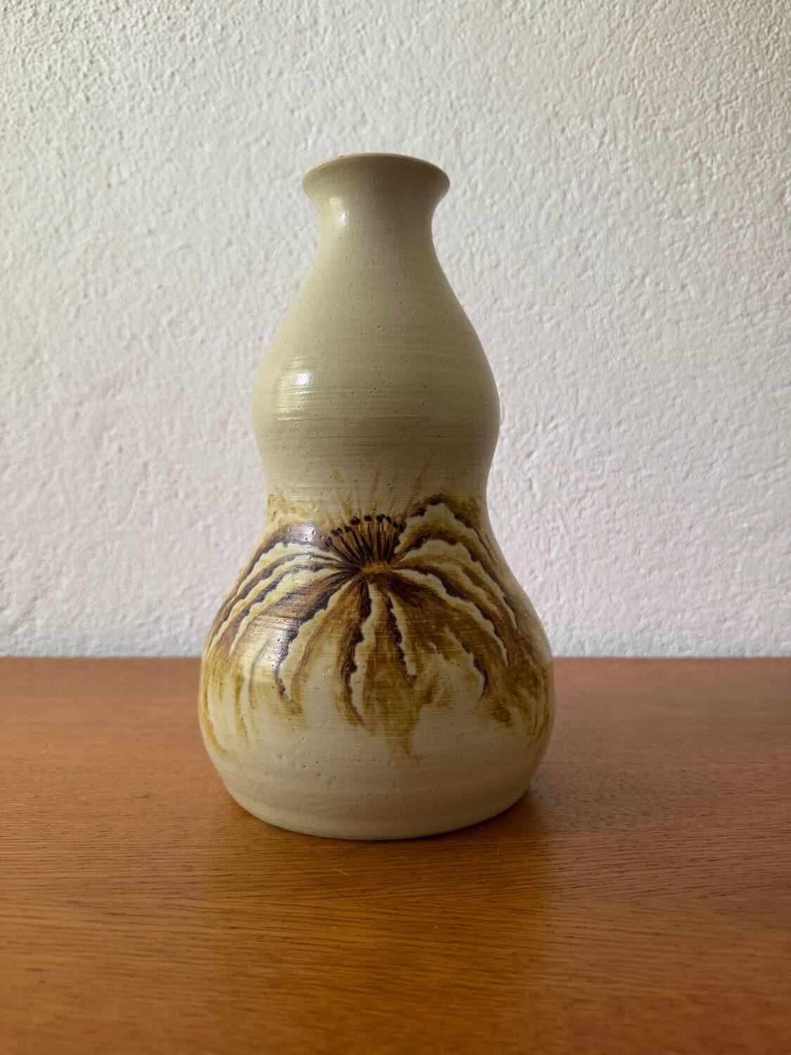 Chouzet stoneware double gourd vase from the 70s