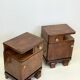 Pair of Art Deco bedside tables in walnut — Italy, 1930-1940