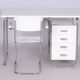 Czech Bauhaus Writing Desk with Chair in Chrome and Lacquered Wood, 1930s, Set of 2