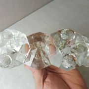Candle holders with 3 candles, made of Swarovski crystal