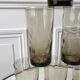 Set of 6 glasses smoked long drink 70s