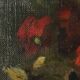 Nature morte aux fleurs, peinture à l'huile sur toile, signée